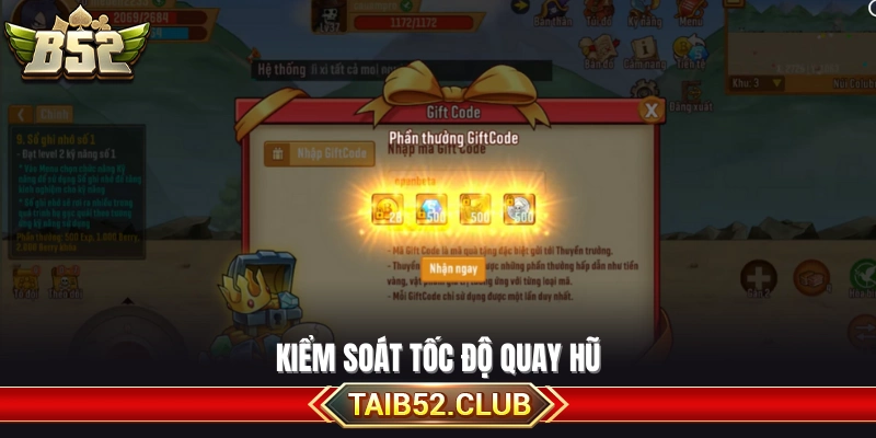 Điều chỉnh nhịp độ quay phù hợp khi tham gia